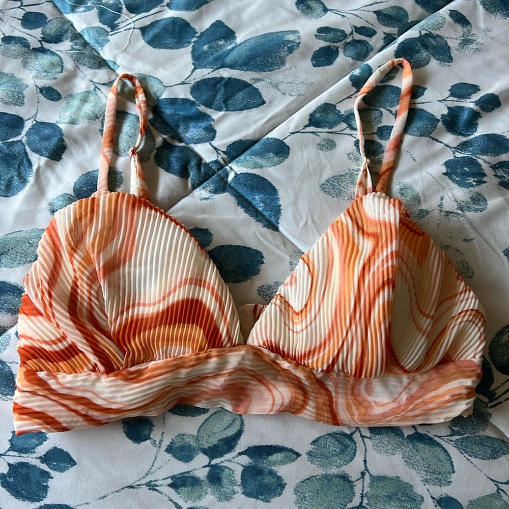 Windsor White and Orange Bra Top